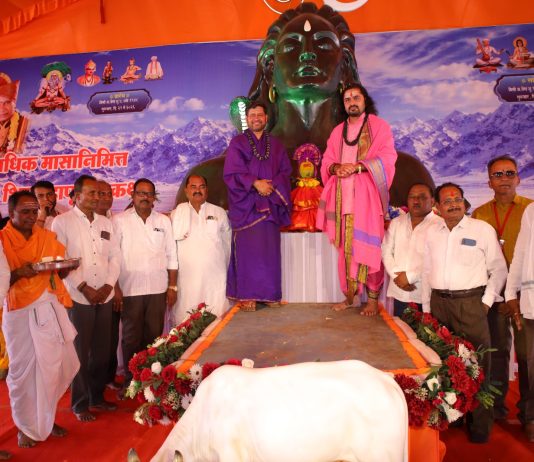 श्रीमद जगद्गुरु पलसिद्ध मठात शिव महापुराण कथा सोहळा : कार्यक्रमाची जय्यत तयारी, राष्ट्रगीताने आजपासून सुरुवात